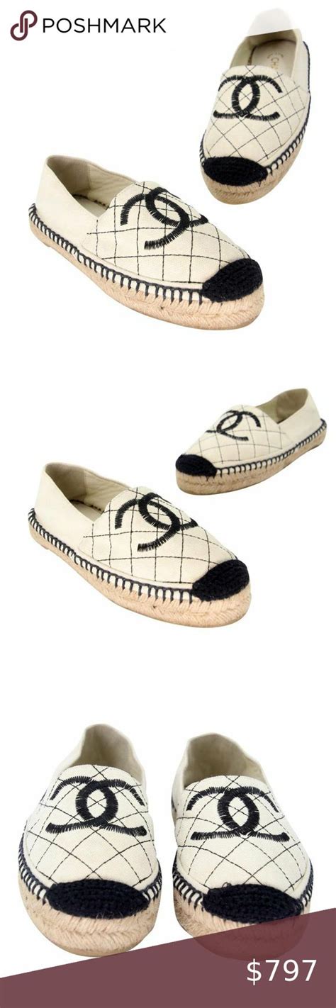 chanel canvas espadrilles sizing|chanel espadrille price.